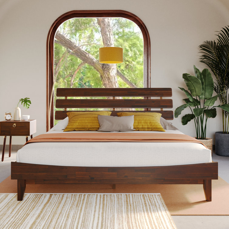 Wayfair mid century modern bed discount